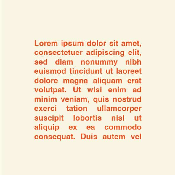 Visual to show how justified formatting can create irregular gaps in the text, which can be harder to read