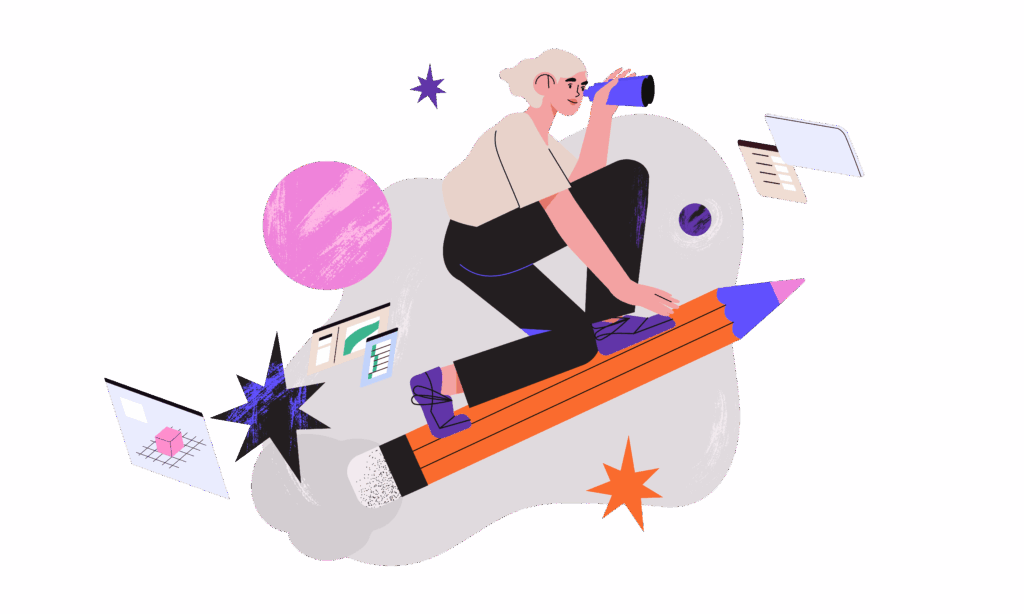 Conceptual image of a person exploring.